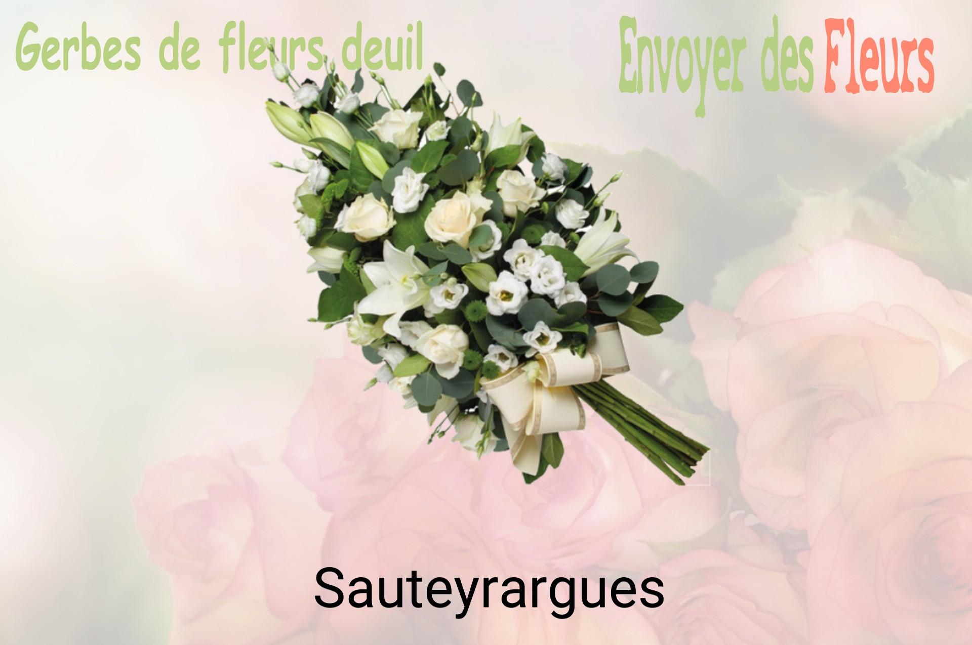 Gerbe de fleurs de deuil livrée à Sauteyrargues